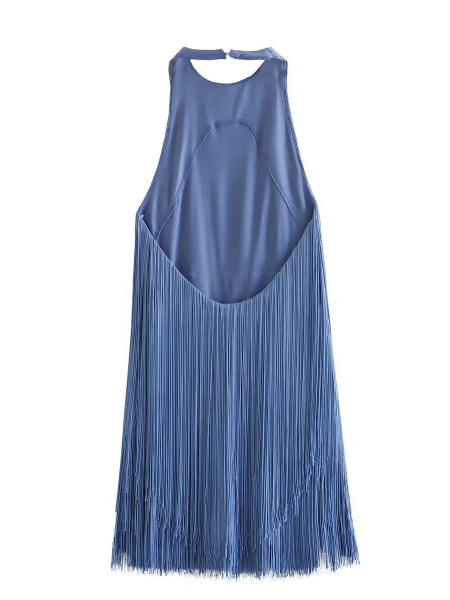 Halter Sleeveless Tassel Mini&Short Dresses - Image 6