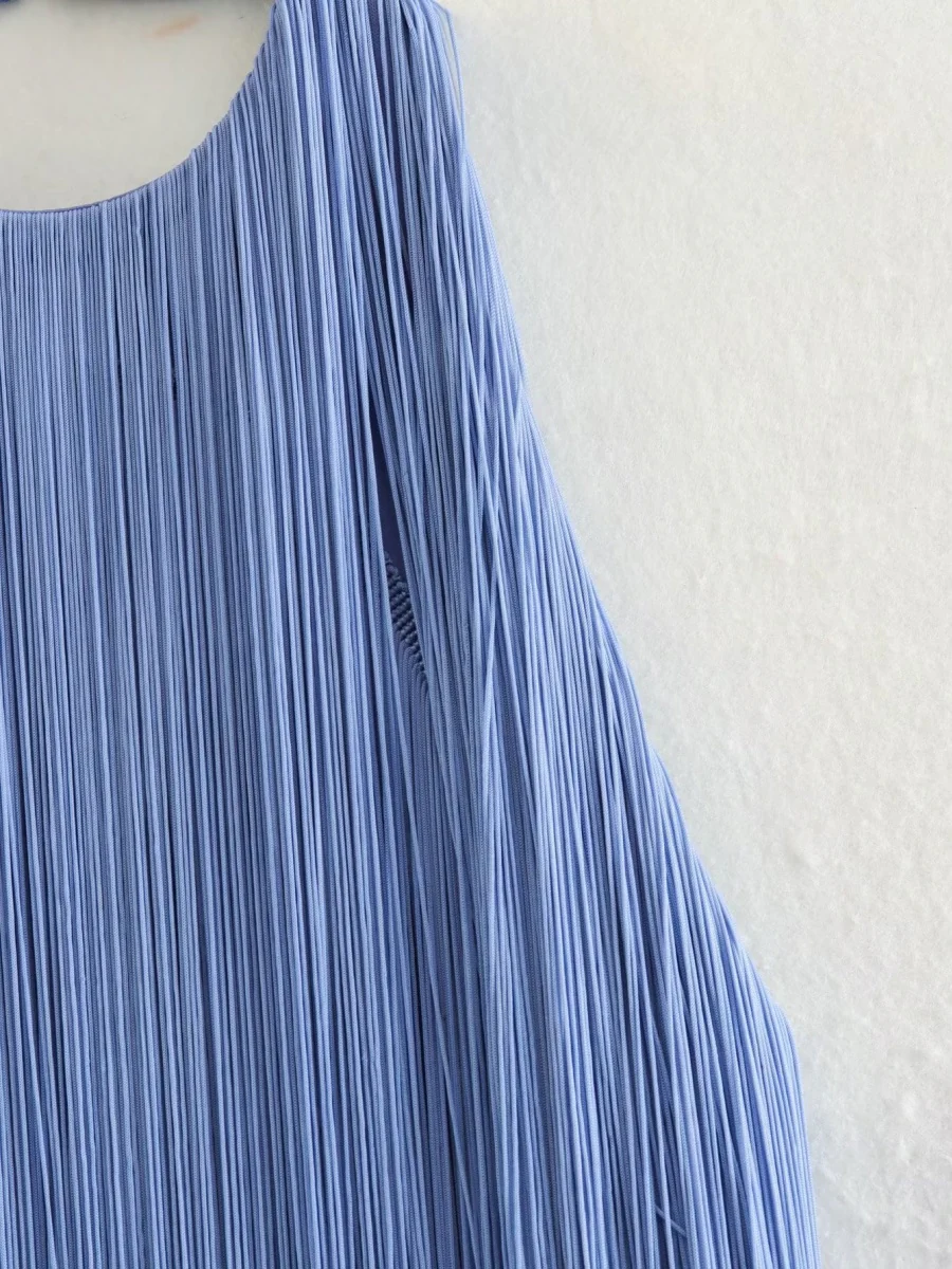 Halter Sleeveless Tassel Mini&Short Dresses - Image 9