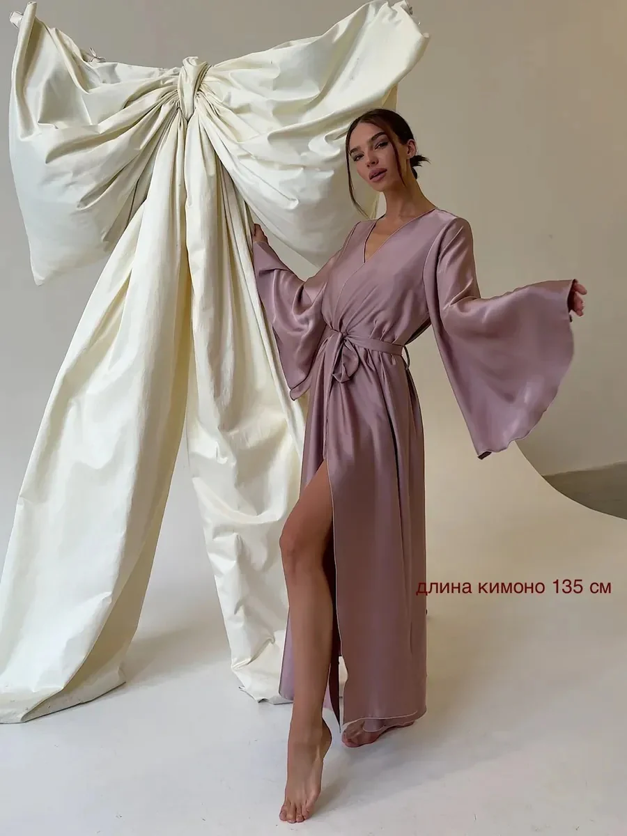 V-neck Thin Strap Nightgown Lazy Style Parties Maxi Dresses - Image 28