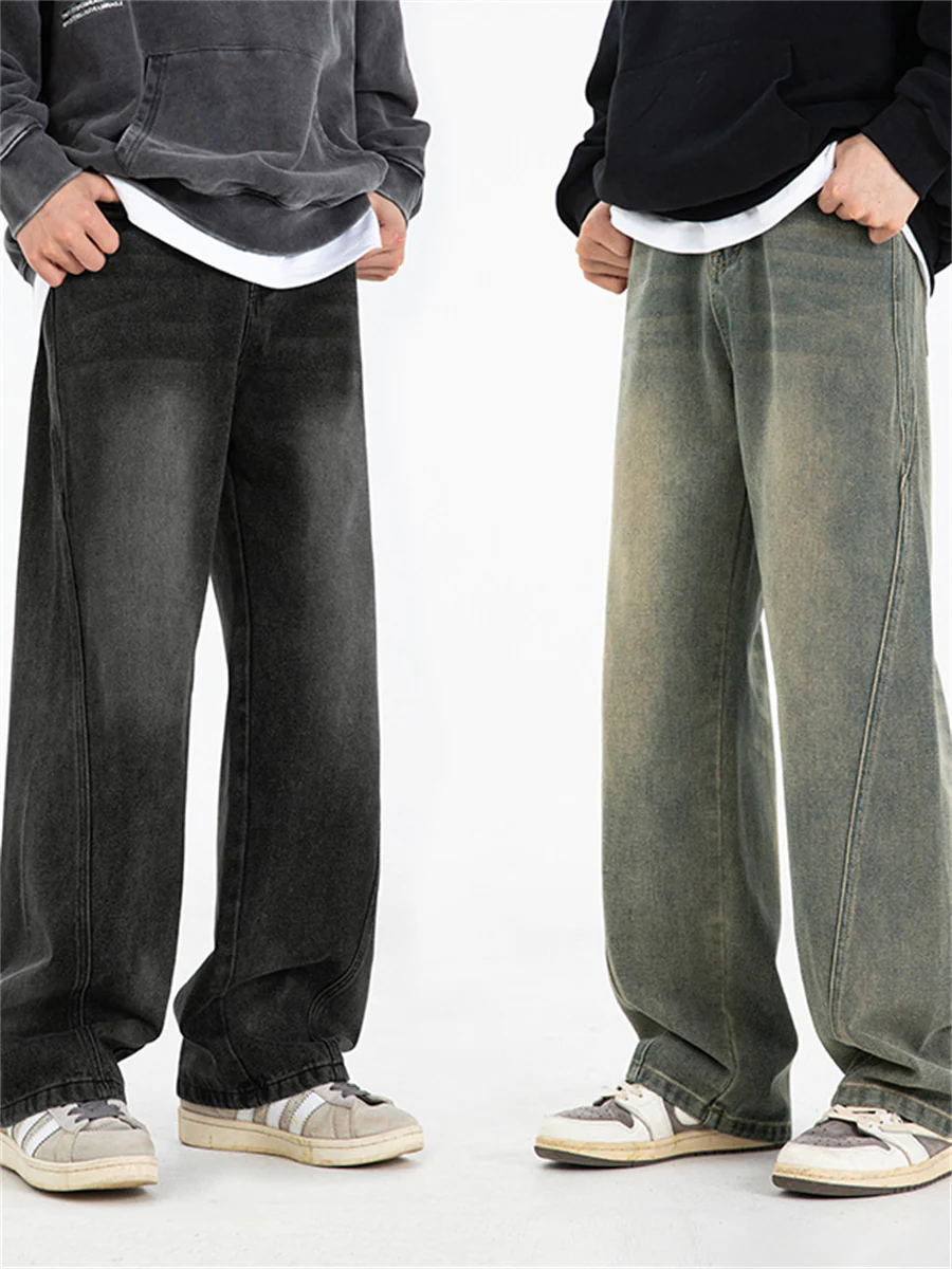 Liber AW Men's Distressed Washed Jeans - Image 3