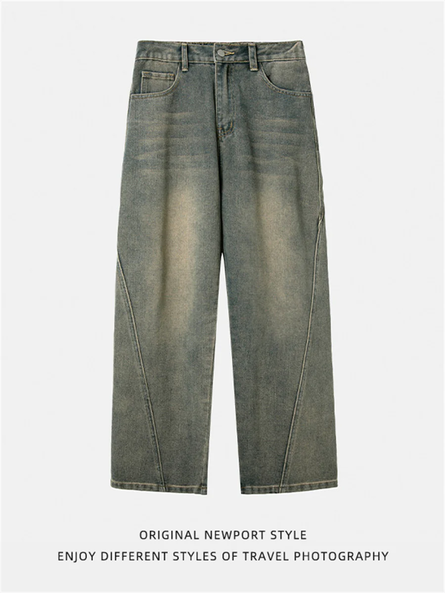Liber AW Men's Distressed Washed Jeans - Image 6
